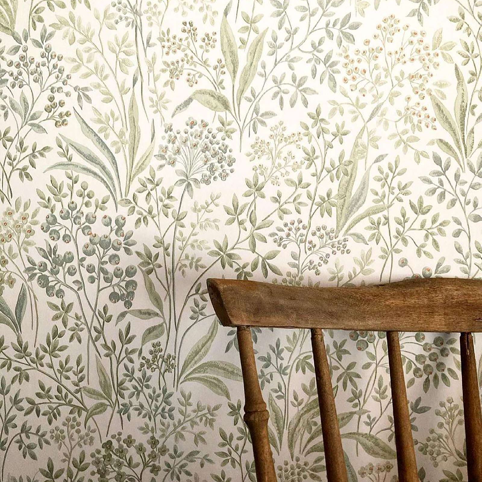 Watercolor Painted Nocturne wa - Herbal Wallpaper ulasan dan harga