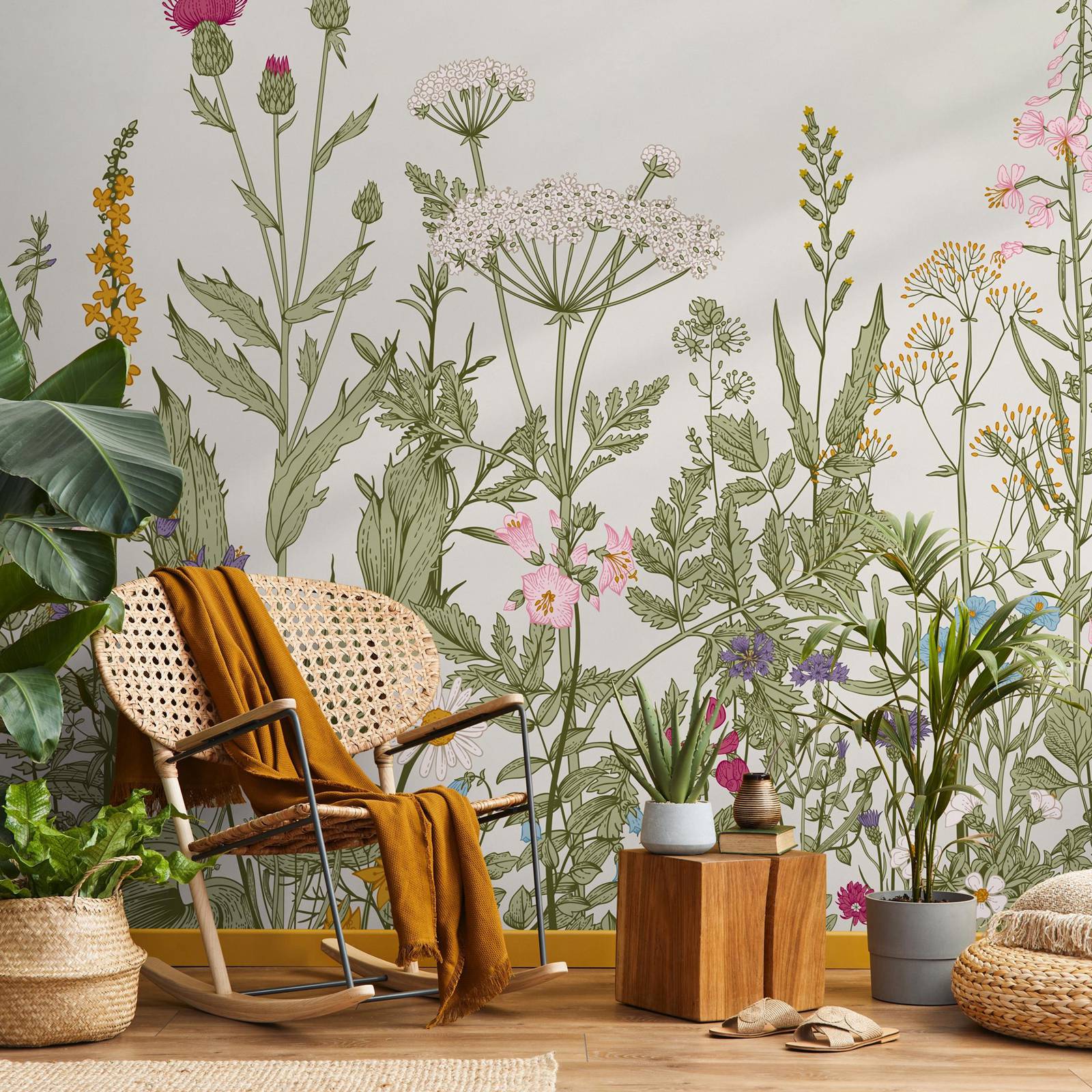 Botanical Floral Wallpaper ,Gr - Herbal Wallpaper ulasan dan harga