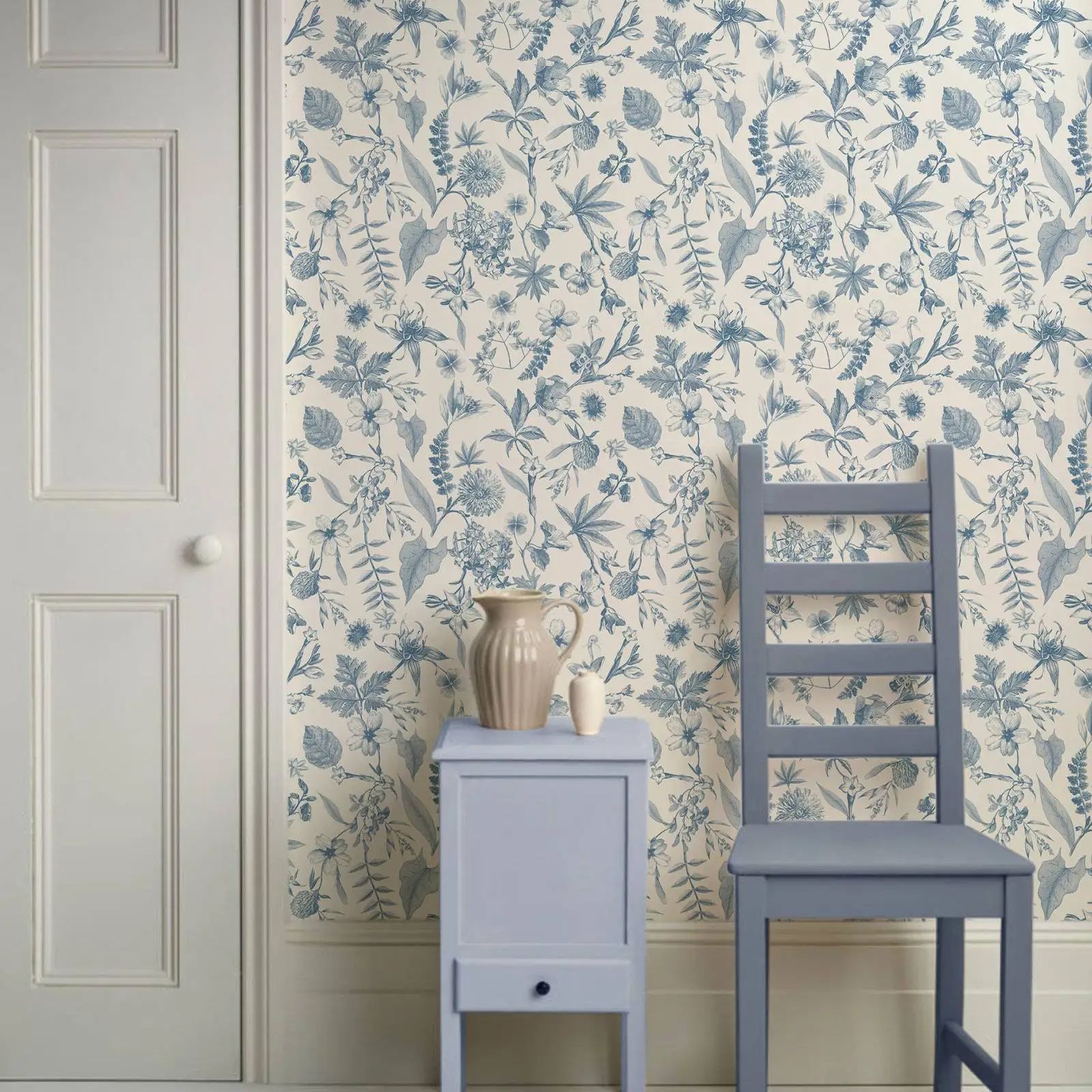 Toile Farmhouse Whimsical Wall - Herbal Wallpaper ulasan dan harga