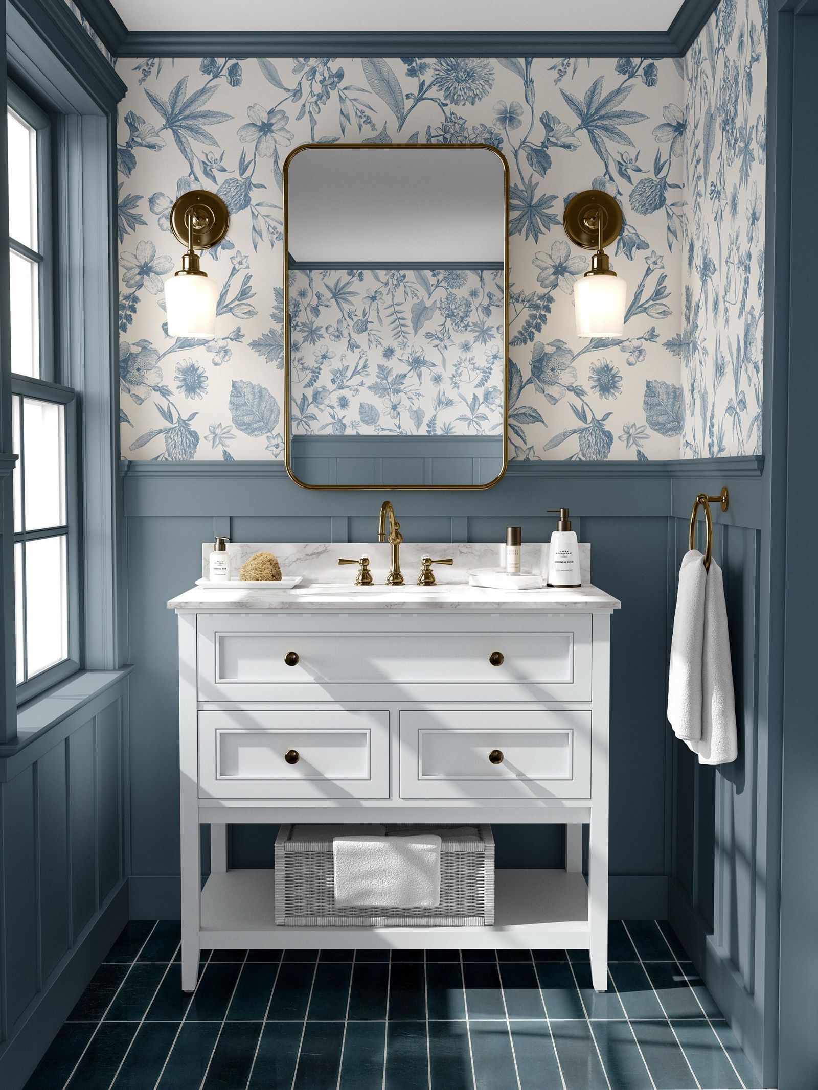 Toile Farmhouse Whimsical Wall - Herbal Wallpaper ulasan dan harga