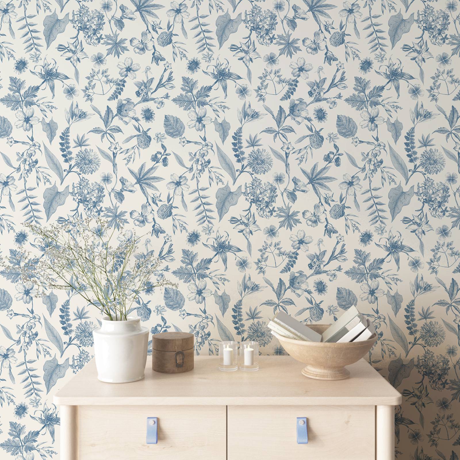 Toile Farmhouse Whimsical Wall - Herbal Wallpaper ulasan dan harga