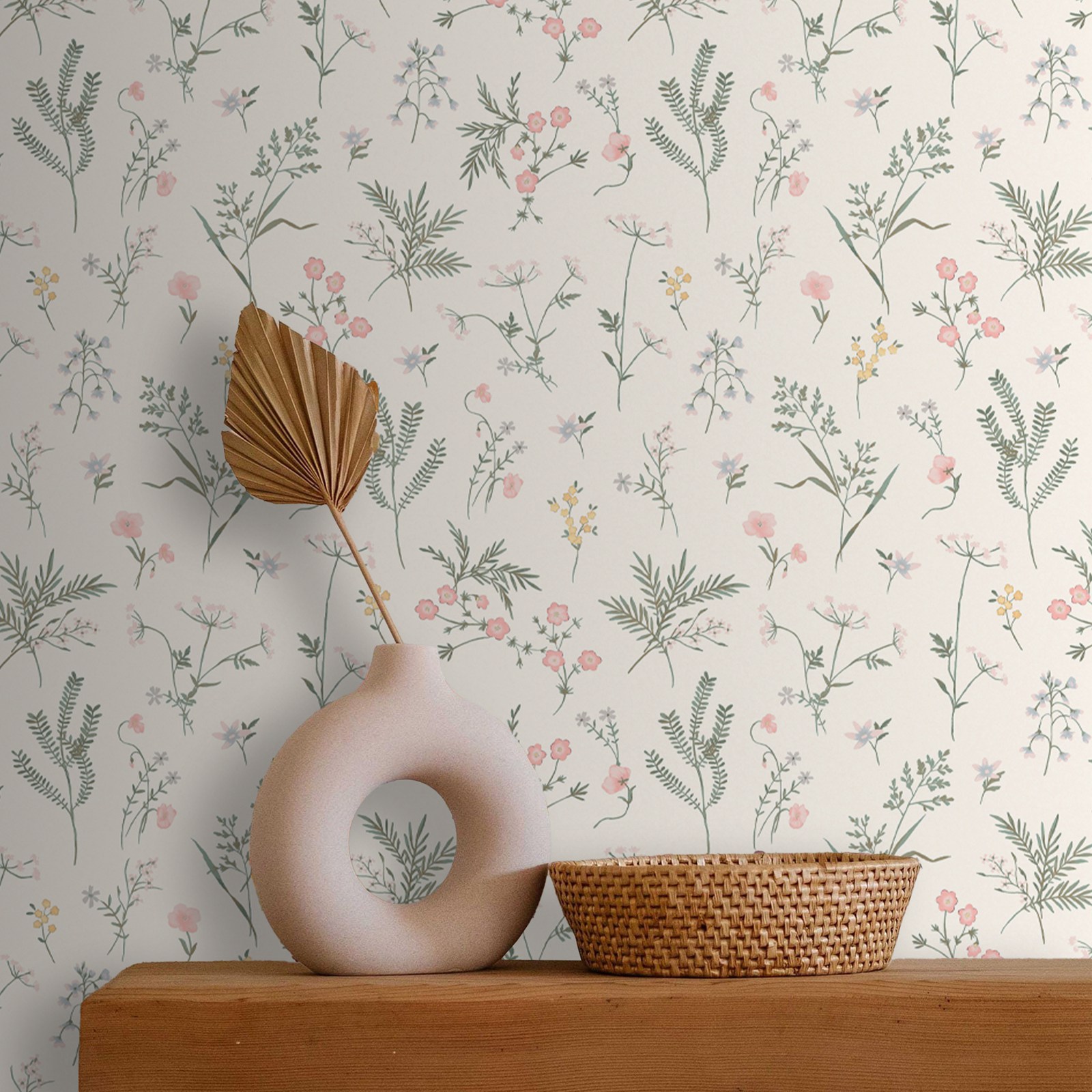 Crosswell Coral Pink Botanical - Herbal Wallpaper ulasan dan harga