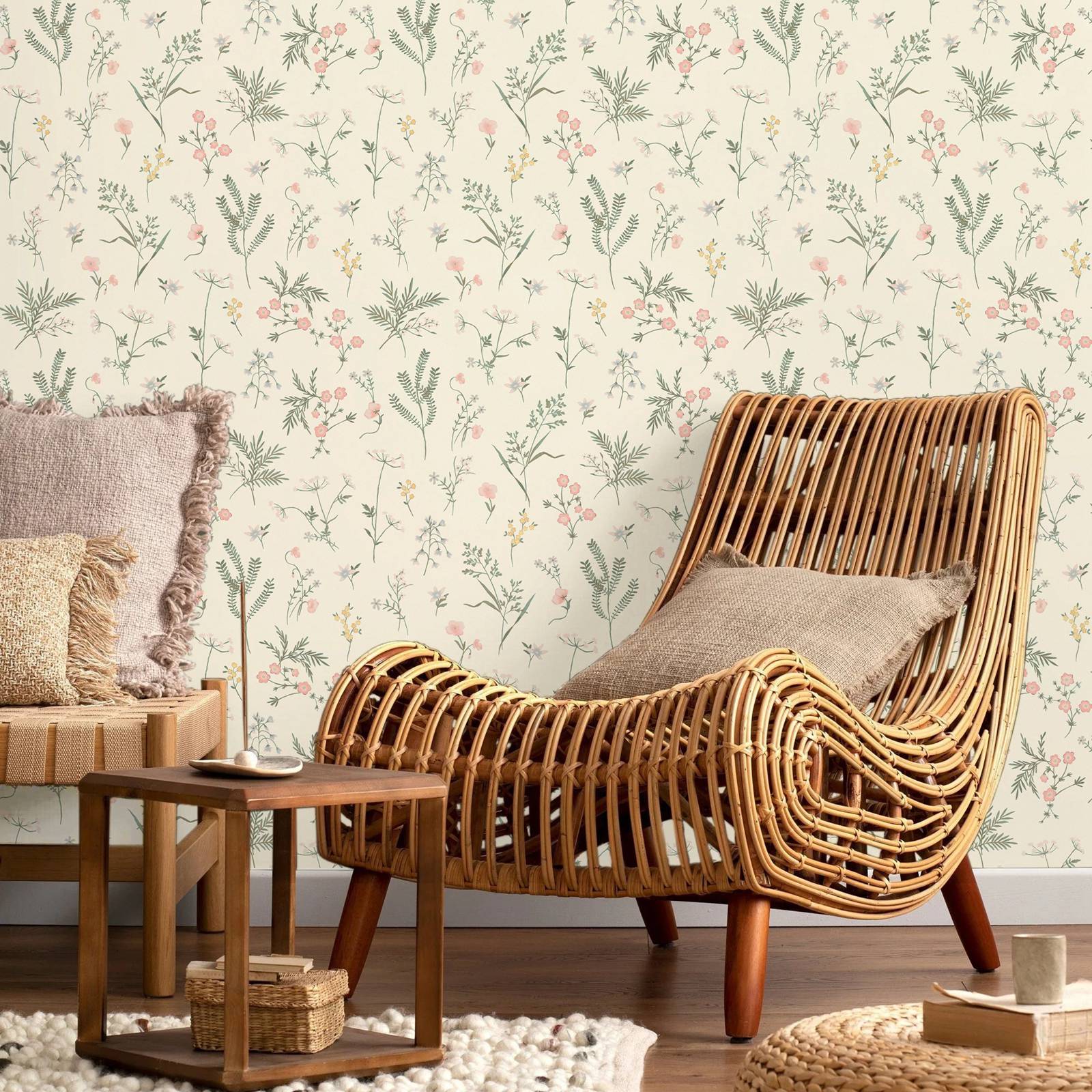 Crosswell Coral Pink Botanical - Herbal Wallpaper ulasan dan harga