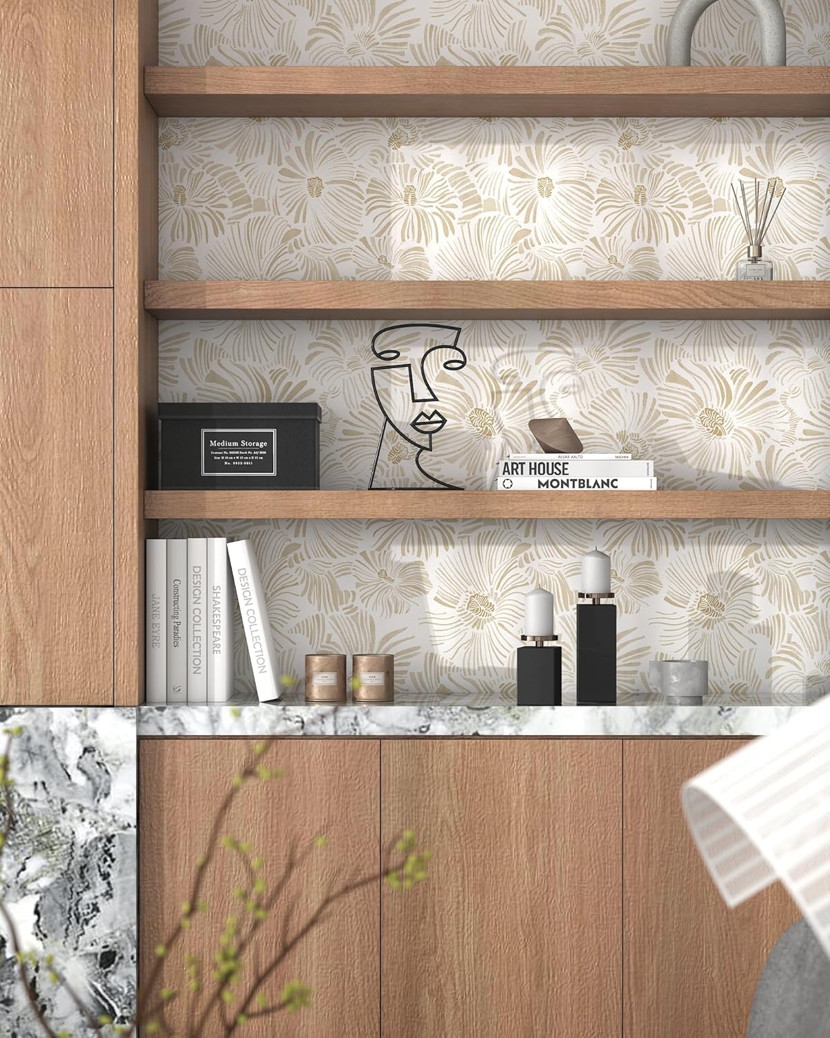 Modern Peel and Stick Wallpape - Herbal Wallpaper ulasan dan harga