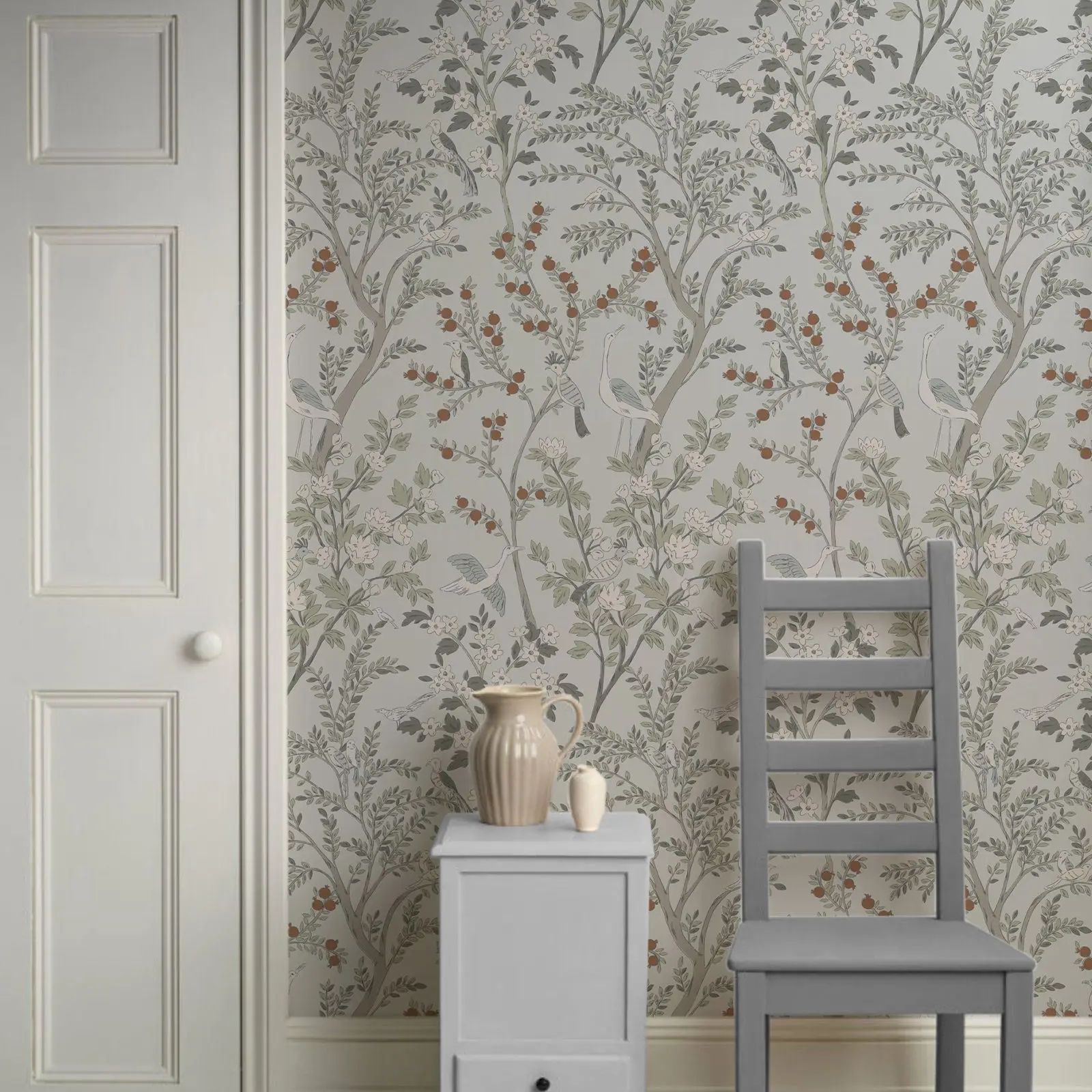 Vintage Floral Wall Sticker Wa - Herbal Wallpaper ulasan dan harga