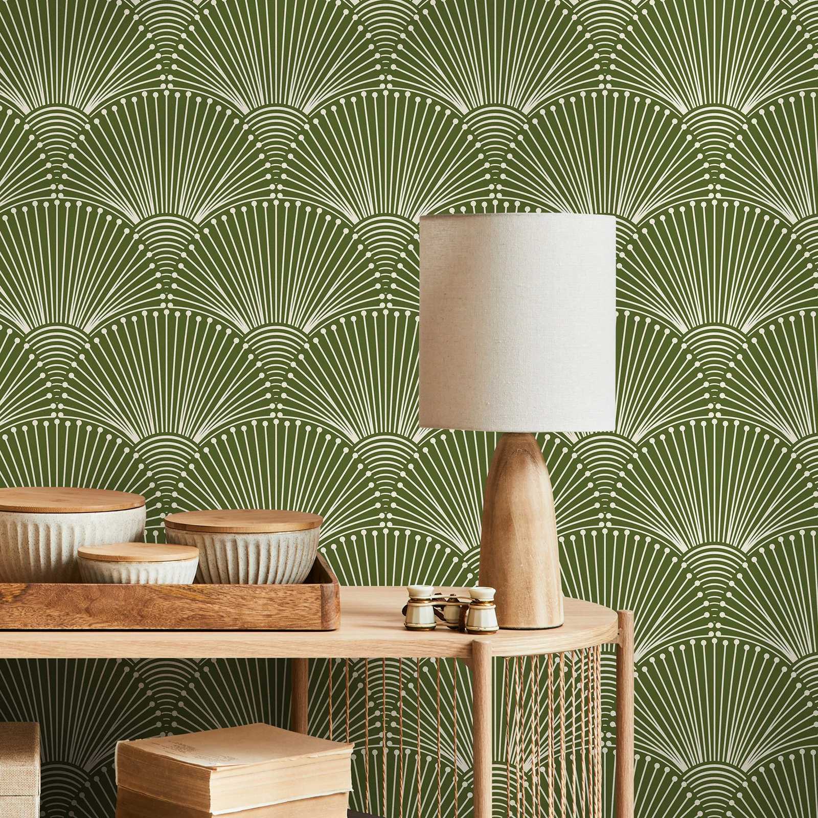 Green Modern Palms Wallpaper P - Herbal Wallpaper ulasan dan harga