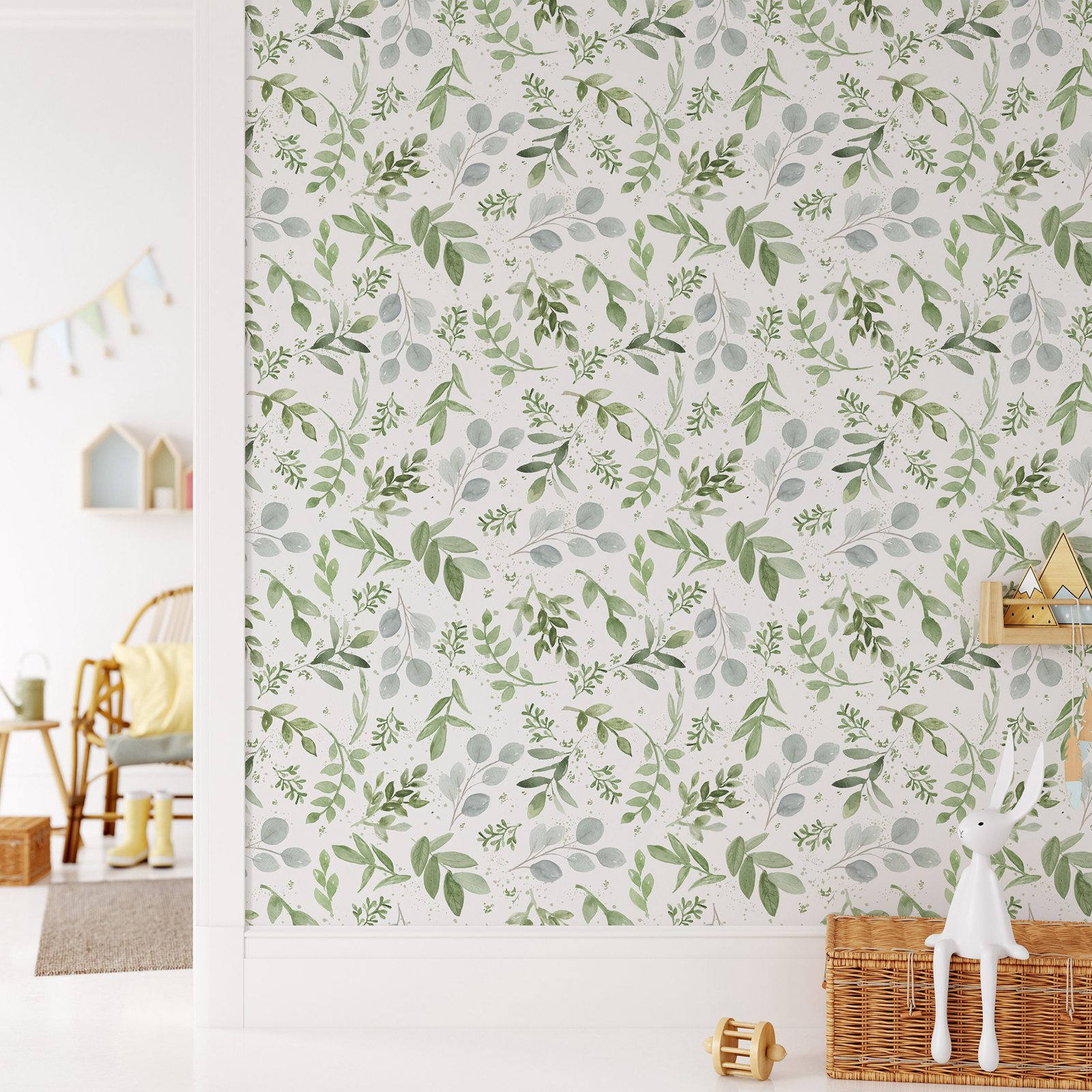 Green Leaves Wallpaper Peel An - Herbal Wallpaper ulasan dan harga