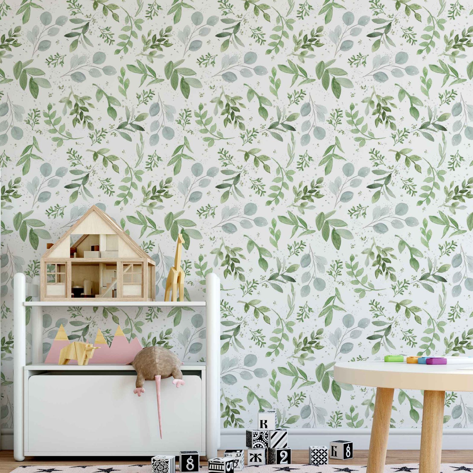 Green Leaves Wallpaper Peel An - Herbal Wallpaper ulasan dan harga